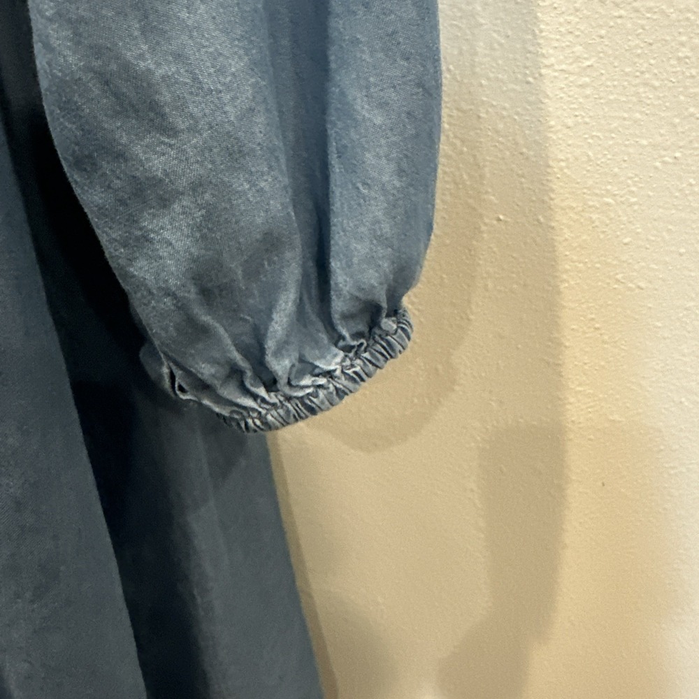 Old Navy Women's Chambray‎ Denim Button Front Midi Dress Size Medium - Picture 3 of 10